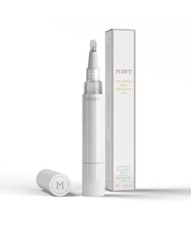 MINT Hollywood Smile Whitening Pen (4 ml) - Innovative tooth elevator pencil for long -term white teeth - whitening & care in one - effective gentle & antibacterial - by Dr.Mintcheva