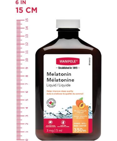 Wampole Liquid Melatonin 3 mg - Fast Liquid Absorption - Promotes Sleep Quality & Duration - (350 ml (Pack of 2)) 700 ml (Pack of 1) - Buy Online on GoSupps.com