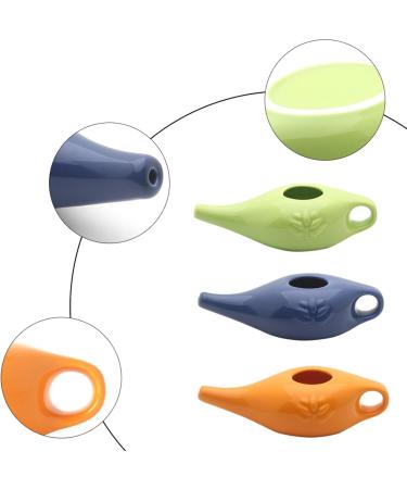 Ceramic Neti Pot 250ml Durable Ceramic Neti Pot with Handle Handcrafted Nasal Washing Jug Comfortable Spout Pot for Sinus Rhinitis Allergy Relaxing Orange - Buy Online on GoSupps.com