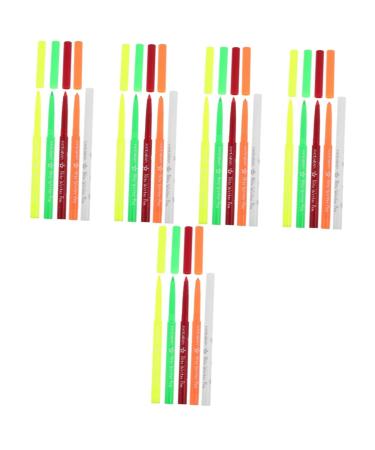 NOLITOY 25 Pcs Halloween Paint Pen Fluorescence Eyeliner Pen Glow Eyeliner Pencil Fluorescence Liner Plastic 12.00X0.80X0.80CMx5pcs Assorted Colorx5pcs