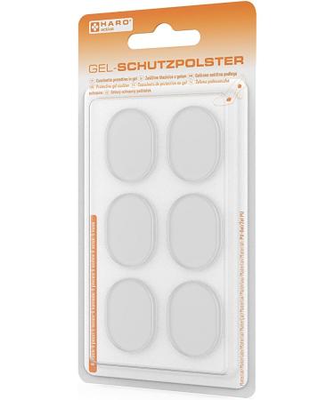 Haro Active Gel Foot Pads - 6PCS Cushioned Heel Pillows for Pain Relief | Self-Adhering Flexible & Transparent Foot Cushions - Buy Online on GoSupps.com