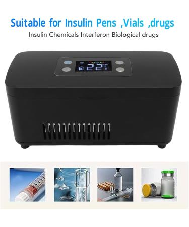 Portable Insulin Cooler & Refrigerator Box - Compact Freezer for Travel | Black US Plug - Buy Online on GoSupps.com