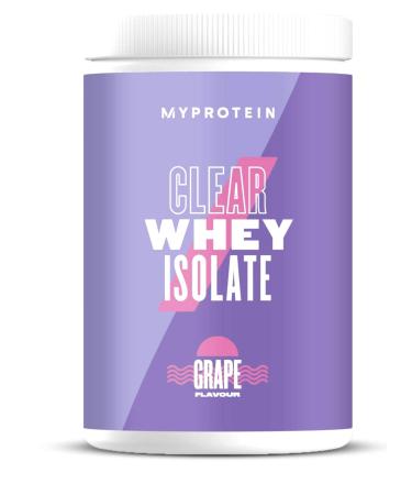 Myprotein Clear Whey Isolate Protein Powder - Grape - 500g - 20 Servings - Cool and Refreshing Whey Protein Shake Alternative - 20g Protein and 4g BCAA per Serving Grape 500 g (Pack of 1)