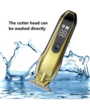 Professional Hair Clippers for Men | Rechargeable Electric Trimmer with LED Screen | Washable & Powerful Steel Cutter Head (Brown - Buy Online on GoSupps.com