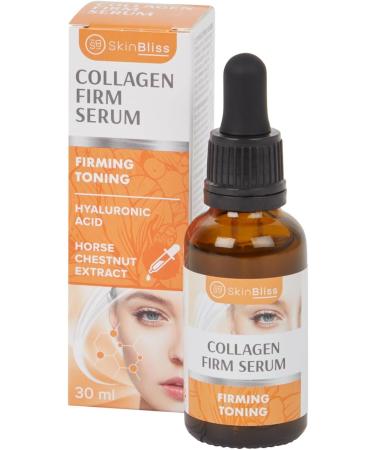 SkinBliss Vegan FaceCare Serum Collagen Firm Serum for Firming and Toning with Hyaluronic Acid and Horse Chestnut Extract Anti-Ageing Serum 30 ml - Buy Online on GoSupps.com