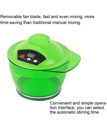 3 Colors Electric Mixer Electric Hair Coloring Bowl Mixer with Removable Fan Blade Fast and Even Mixing Time Saving Convenient Operation Perfect Saturation Stable Perf (Green) - Buy Online on GoSupps.com