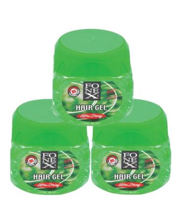 Fonex Ultra Strong 3x500ml Hair Gel |Ultra strong hair gel |Strong hold |No gluing and without residues |Alcohol free |500ml (3 pieces) 500 ml (3 pack)