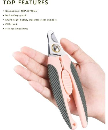 Lesfit Professional Dog & Cat Claw Scissors with Nail Files Premium Nail Clippers for Large & Medium Pets with Safety Protection - Buy Online on GoSupps.com
