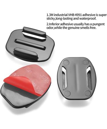 20 Sets GoPro Compatible Adhesive Pads & Brackets - Flat & Curved Mounts for Hero Session/4/3+/2 - Durable Helmet Accessories - Buy Online on GoSupps.com