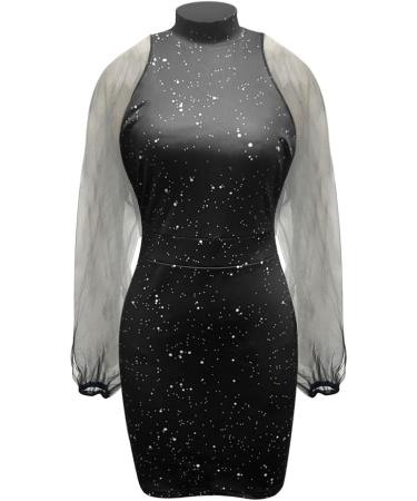 Shop Hanxiulin Women's Vintage Sexy Network Dresses | Elegant Glitter Evening & Cocktail Dresses Perfect for Any Occasion! - Buy Online on GoSupps.com