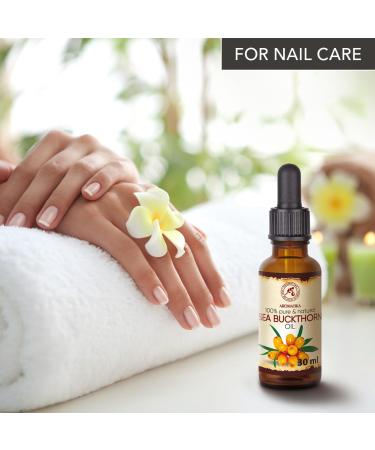 Pure Sea Buckthorn Oil 30ml - Cold-Pressed Sanddorn Oil for Skin & Body Care - Natural Carrier Oil - Hippophae Rhamnoides - Buy Online on GoSupps.com