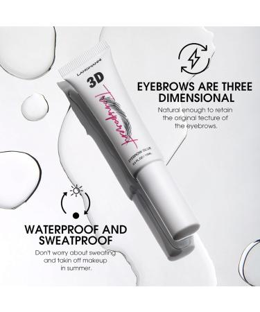 AURONUT Eyebrow Coloring Mascara Eyebrow Glue and 4 Colors Eyebrow Cream 16 Hours Long Lasting Waterproof 3D Natural Color Set Highly Pigmented Blonde & Brown & Dark Brown and Ash Black - Buy Online on GoSupps.com