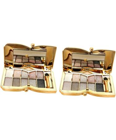 FRCOLOR 2pcs & # Glitter Flash Makeup With Mirror Eye Colorful Shadow Brush Colors Eyeshadow - Buy Online on GoSupps.com