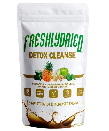 Freshlydried Pure Detox Cleanse Mix Powder - 6 Ounces Best Superfood to Cleanse Your Body - Rich in Vitamins Minerals & Protein - Non-Irradiated Non-Contaminated Non-GMO and Vegan