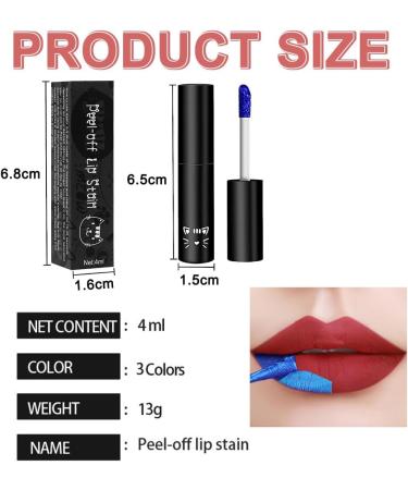 Peel Off Lip Stain Peel Off Lip Stain Peel Off Lipstick Tatoo Lips Waterproof Peel Off Lip Gloss Lip Stain - Buy Online on GoSupps.com