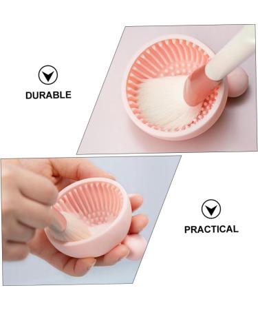 Housoutil 1pc Silicone Scrub Pad Make up Kit Silicone Makeup Applicator Brush Washing Dryer Cleaner Cosmetic Cleaning Scrubber Makeup Cleaning Pad Silicone Brush Silica Gel Makeup Brush 7x6.5cm Pink - Buy Online on GoSupps.com