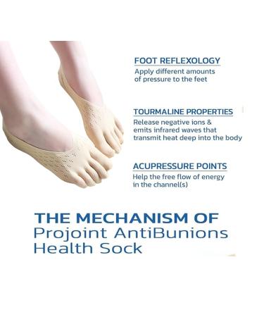 Projoint Antibunion Health Socks - Bunion Corrector & Relief - 5 Pairs Beige - Buy Online on GoSupps.com