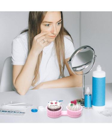 Buy Cute Cake Shape Contact Lens Case - Portable Pink Glasses Holder for Women | Lpitoy - Buy Online on GoSupps.com