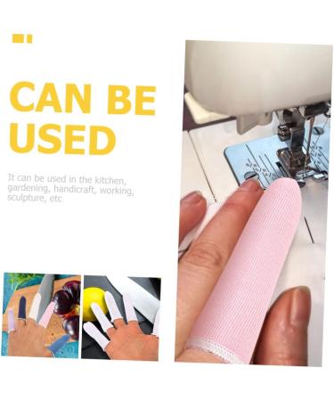 Healifty 100pcs Pure Cotton Finger Cots - Cut Resistant Antistatic Reusable Finger Protectors for Guitar Playing - Assorted Colors 6.6x2.3x0.1cm - Buy Online on GoSupps.com