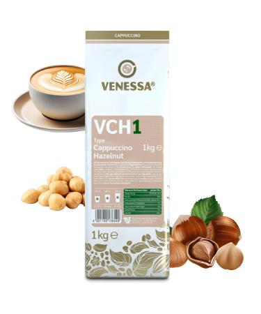 VENESSA VCH1 Cappuccino Hazelnut Pack of 5 x 1 kg Instant coffee with hazelnut flavour – Soluble and creamy yield – Suitable for all coffee and vending machines