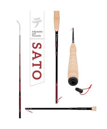 Tenkara USA Fly Fishing SATO Rod, for Large & Small Fish - Carbon Fiber, Lightweight, Telescopic, Adjustable, 3 Multi-Lengths (10'8"/ 11'10"/ 12'9")