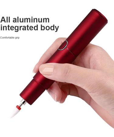 Electric Nail Drill Machine Cordless Portable Rechargeable 15000RPM Forward & Reverse Design Polishing Shape Nail File Set for Gel Nails/Acrylic Nails/DIY Manicure & Pedicure Red - Buy Online on GoSupps.com