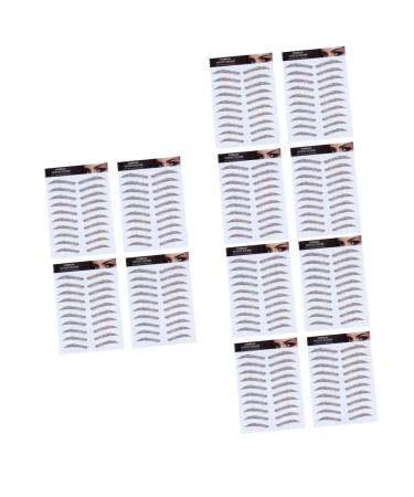FOMIYES 12 Pcs Eyebrow Stickers Waterproof Stickers Makeup Brow Sticker Artificial Eyebrow Make up 4d Mold