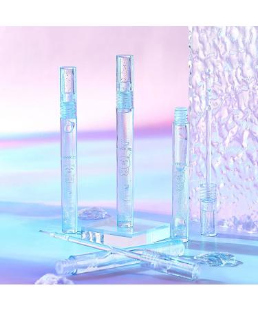 Clear Blue Holographic Glitter Lip Gloss Set - Hydrating Plumping Glossy Shimmer - 5g/0.176oz - Pack of 2 - Buy Online on GoSupps.com
