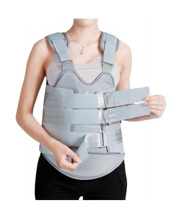 Mbros thoracic orthosis lumbar spine orthosis adjustable cervical vertical orthosis thoracolumbale fixation orthosis silver size-s