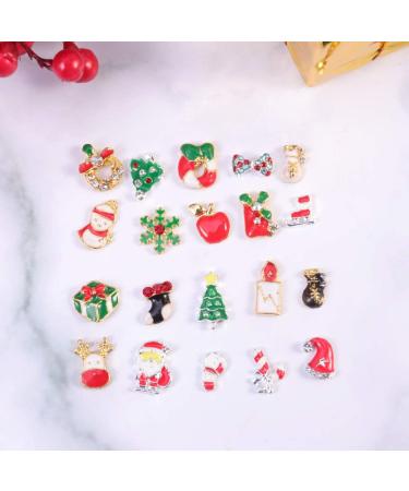 LEORX 2 Box Christmas Nail Jewelry 3D Colorful Metal Nail Studs Rhinestone Nails Art Decoration for Women Girls - Buy Online on GoSupps.com