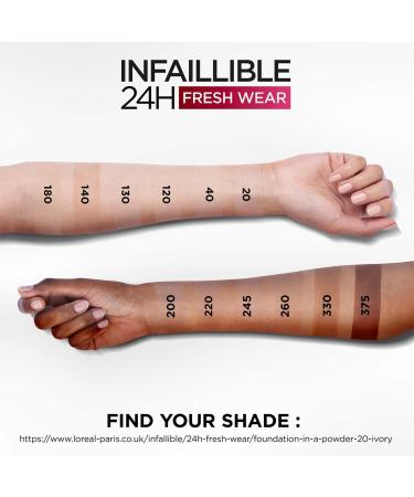 L'Or al Paris Infaillible 24h Fresh Wear Make-Up Powder 330 Hazelnut - Waterproof Matting Formula for All-Day Festival Wear - Buy Online on GoSupps.com