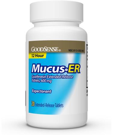 Mucus and Chest Congestion Relief Guaifenesin Extended-Release Tablets 600 mg 12 Hour Expectorant - Buy Online on GoSupps.com