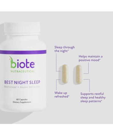 Biote Nutraceuticals - Best Night's Sleep - Restfulness + Awake Refreshed (60 Capsules) - Buy Online on GoSupps.com