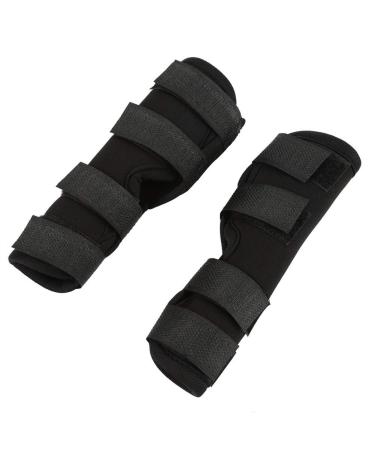 Fdit 1 Pair Dog Hind Leg Brace Pet Surgical Injury Bandage Wrap Heal Wound Protector(#1) Black