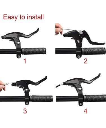 Lomodo 6 Piece Bicycle Brake Accessories Set - Aluminium Alloy Brake Levers, Handle Bars, Brake Wires, V Brake Set for Mountain/Road/MTB Bike - Buy Online on GoSupps.com