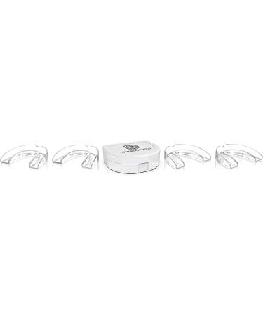 GRINDSHIELD Custom Fit Grinding Mouth Guard - 4 Pack with Case for Teeth Grinding & Bruxism - Dental Night Guard for Clenching - Trimmable Design - Buy Online on GoSupps.com
