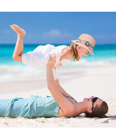 Integrity.1 Girls Summer Sun Hat & Small Bag Set - Milky White Flower Visor & Straw Hat for Kids - Buy Online on GoSupps.com