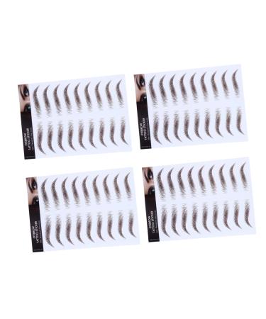 NOLITOY 4pcs Girl Water Female Women Tool Eyebrow for Sticker Makeup Shaping Fake Eyebrows Like False Hair