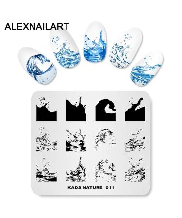 Nail Stamping Plate 4 Set - Butterfly Floral & Ocean Wave Designs for DIY Nail Art - Perfect for Manicure & Decoration - Buy Online on GoSupps.com