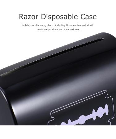 Beavorty Safety Razor Disposal Box 2 Pack Square Blade Storage for Salon & Home Black 6.5x4.5x6cm - Buy Online on GoSupps.com