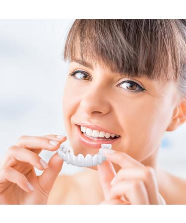 2 Pairs of Cosmetic Temporary Teeth Veneers - Artificial Dental Covers for Men & Women | Lightweight Plug-In Dentures - Buy Online on GoSupps.com