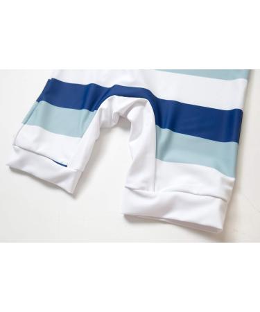BONVERANO Baby Boys Swimsuit UPF 50+ Long-Sleeve Zipper One Piece - Stripe 2, 12-18 Months - Buy Online on GoSupps.com
