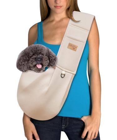 VRBabies Dog Carrier Bag for Small Dogs - Adjustable Thick Shoulder Straps | Stylish Apricot Pet Carrier - Buy Online on GoSupps.com
