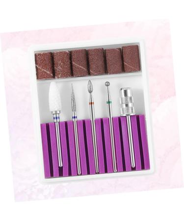 POPETPOP 2 Sets Nail Art Equipment Nail Bits Nail Drill Bits for Acrylic Nail Polish Accessories Drill Bits for Nails Manicure Drill Bits Pedicure Bits Nail Gel Electric Head Purple 6.5x5.5cmx2pcs Purplex2pcs - Buy Online on GoSupps.com