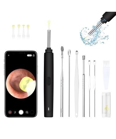 NANANARDOSO Ear Wax Removal Tool with Camera  Wireless Connect 1080P HD Ear Endoscope Otoscope with 6 LED Lights and 6 Traditional Ear Spoon  Compatible for iPhone  iPad  Android Phones.