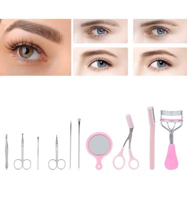 ZJchao 10Pcs Eyebrow Grooming Kit - Professional Eyebrow Trimmer Tweezers Eyelash Curler & Extractor for Women | International Shipping - Buy Online on GoSupps.com