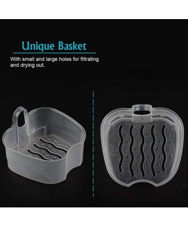 Buddenuu Dark Blue Prosthesis Case & Bath Box - Storage for False Teeth with Sieve & Basket for Travel - Buy Online on GoSupps.com