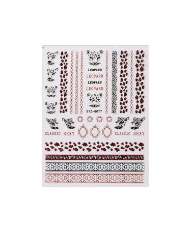 Manicure Red Pink Valentine Cupid Nail Art Stickers Letters Love Heart 3D Decals(STZ-G077)