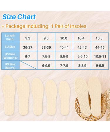 Kalevel Winter Wool Boot Inserts | Thick Fleece Insoles for Men & Women | Warm Replacement Shoe Liners | Size 9.5-11 (44-45 - Buy Online on GoSupps.com