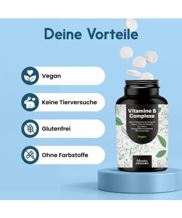 Vitamine B complex 365 comprim s Avec les 8 vitamines essentielles du groupe B (B1 B2 B3 B5 B6 B7 B9 B12) avec choline & inositol Vegan Fabriqu en Allemagne - Complexe Vitamine B 365 unit (Lot de 1) - Buy Online on GoSupps.com